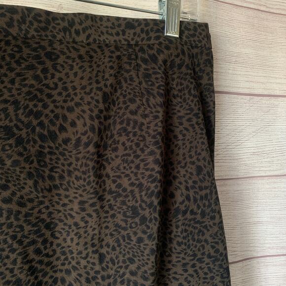 Vintage Breckenridge Brown and Black Leopard Print Skirt Midi 12P - Picture 16 of 16